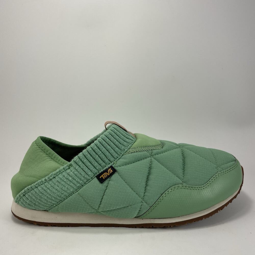 Teva ReEmber Camp Shoes Womens Size 10 Mint Green Quilted Slip On Mocs
